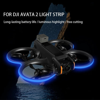 RCSTQ Cinturón de luz luminosa colorida Tubo de alto brillo Tira de luz de advertencia de vuelo nocturno para DJI Avata 2 (a…