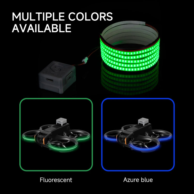 RCSTQ Cinturón de luz luminosa colorida Tubo de alto brillo Tira de luz de advertencia de vuelo nocturno para DJI Avata 2 (f…