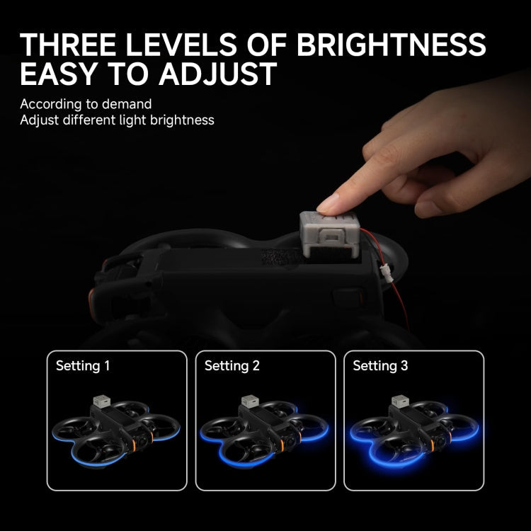 RCSTQ Cinturón de luz luminosa colorida Tubo de alto brillo Tira de luz de advertencia de vuelo nocturno para DJI Avata 2 (a…