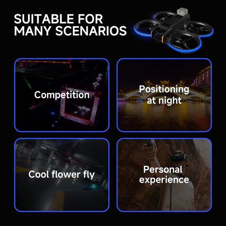 RCSTQ Cinturón de luz luminosa colorida Tubo de alto brillo Tira de luz de advertencia de vuelo nocturno para DJI Avata 2 (a…
