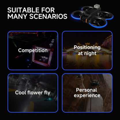 RCSTQ Cinturón de luz luminosa colorida Tubo de alto brillo Tira de luz de advertencia de vuelo nocturno para DJI Avata 2 (a…