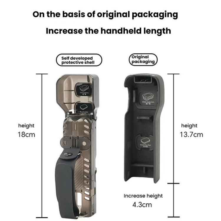 Estuche protector transparente RCSTQ, correa antidesplazamiento global, carcasa de almacenamiento para DJI Osmo Pocket 3 — i…