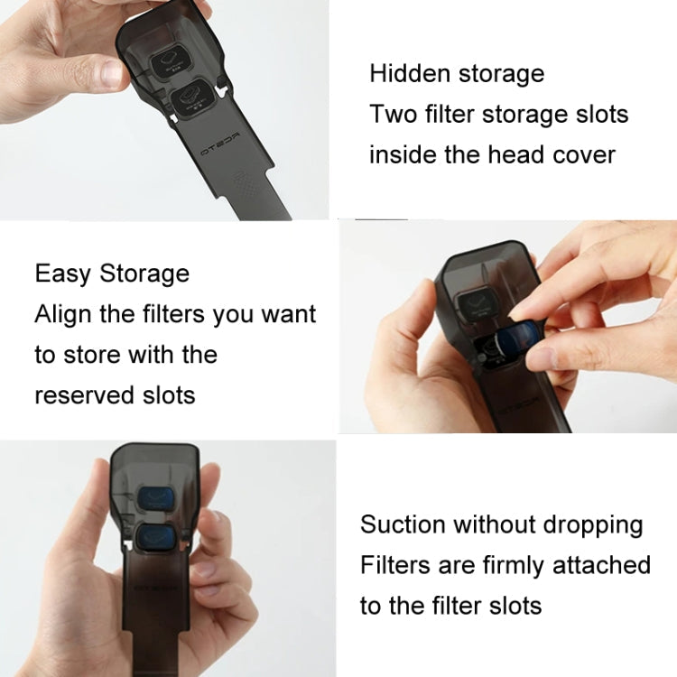 Estuche protector transparente RCSTQ, correa antidesplazamiento global, carcasa de almacenamiento para DJI Osmo Pocket 3 — i…