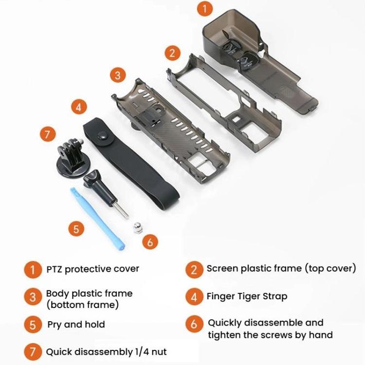 Estuche protector transparente RCSTQ, correa antidesplazamiento global, carcasa de almacenamiento para DJI Osmo Pocket 3 — i…