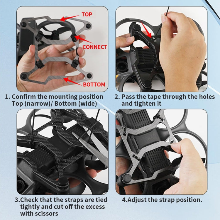 Parachoques de protección ligero de fibra de carbono para chasis RCSTQ de para DJI Avata 2 — imagen 9