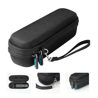 Estuche de almacenamiento y bolsa de transporte portátil TELESIN para cámara para DJI Osmo Pocket 3 (negro)