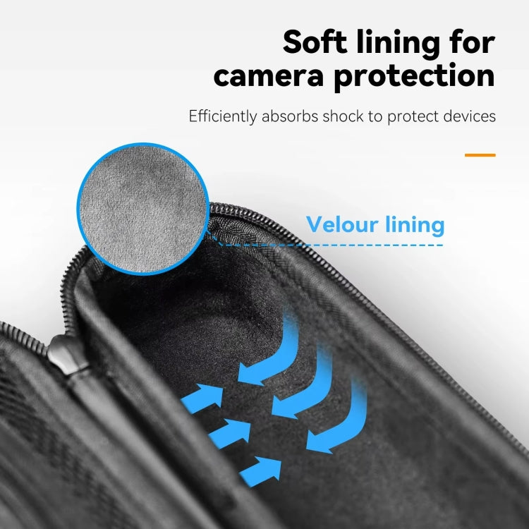 Estuche de almacenamiento y bolsa de transporte portátil TELESIN para cámara para DJI Osmo Pocket 3 (negro) — imagen 5