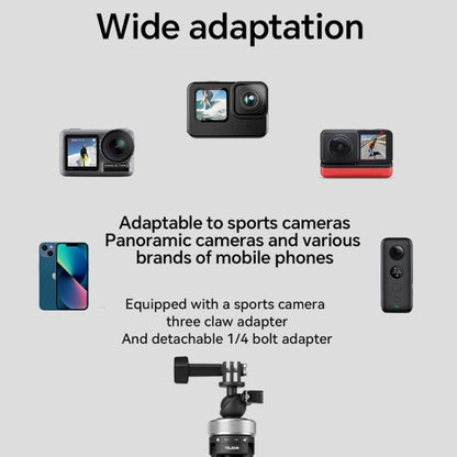 Trípode plegable para selfies TELESIN con rotación de 360 grados y 1,5 m para GoPro Hero, Insta360 y para DJI Osmo Action (n…