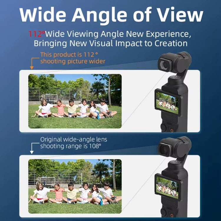 Lente gran angular magnética que extiende el campo de visión a 112 grados para DJI Osmo Pocket 3 — imagen 5