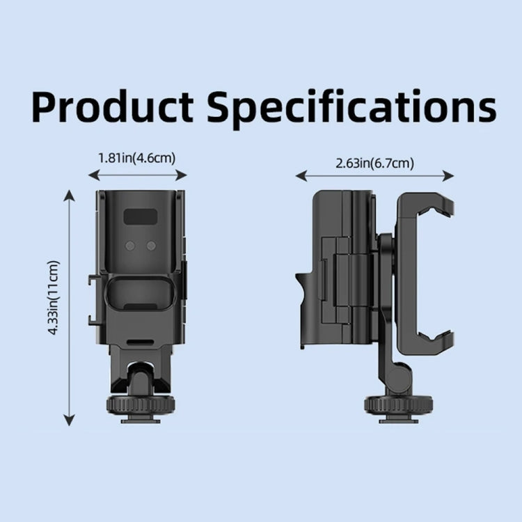 Soporte de expansión para soporte de teléfono con 3 puertos de zapata fría para DJI Osmo Pocket 3 (negro) — imagen 11