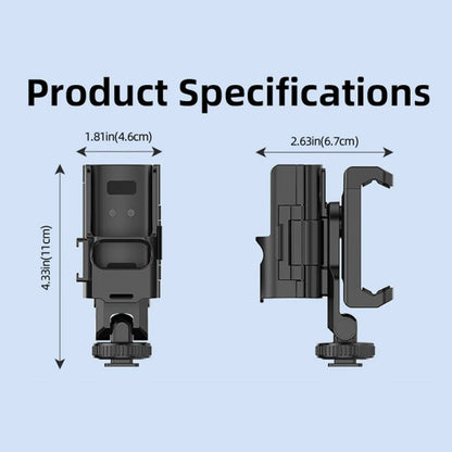 Soporte de expansión para soporte de teléfono con 3 puertos de zapata fría para DJI Osmo Pocket 3 (negro) — imagen 11