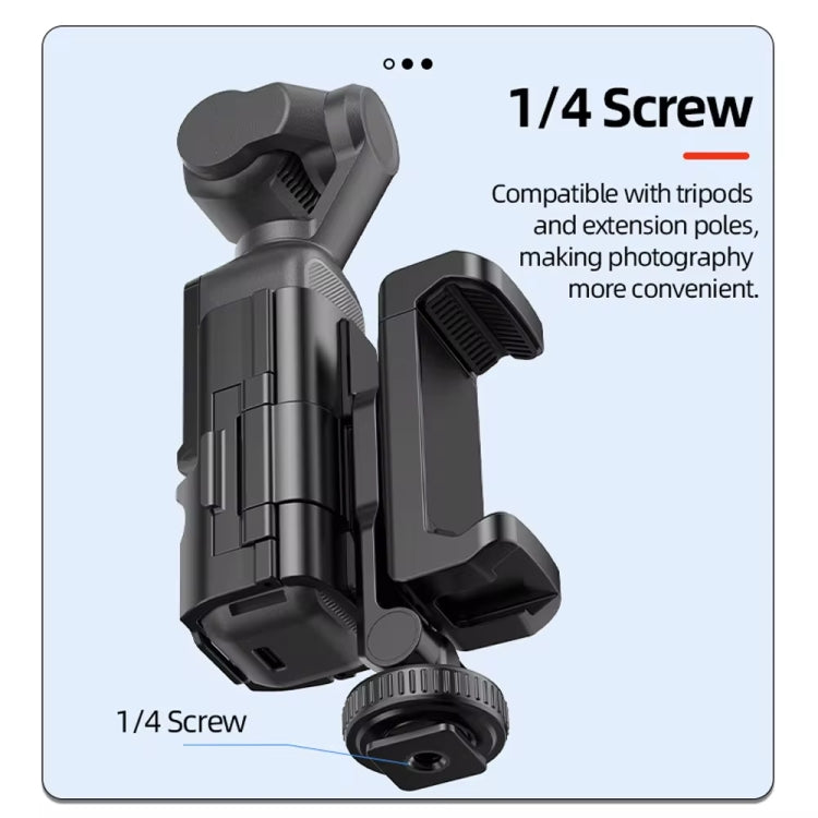 Soporte de expansión para soporte de teléfono con 3 puertos de zapata fría para DJI Osmo Pocket 3 (negro) — imagen 3