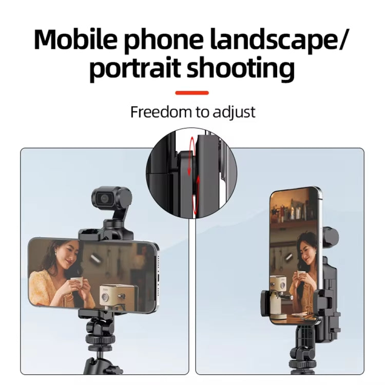 Soporte de expansión para soporte de teléfono con 3 puertos de zapata fría para DJI Osmo Pocket 3 (negro) — imagen 4