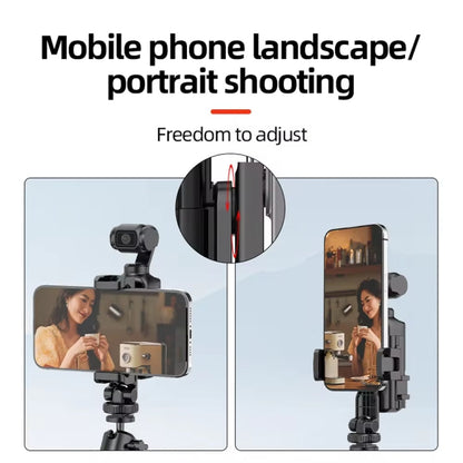 Soporte de expansión para soporte de teléfono con 3 puertos de zapata fría para DJI Osmo Pocket 3 (negro) — imagen 4