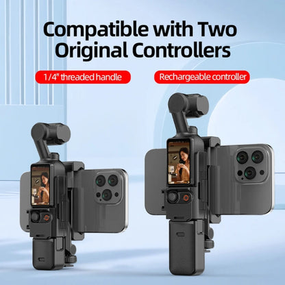 Soporte de expansión para soporte de teléfono con 3 puertos de zapata fría para DJI Osmo Pocket 3 (negro) — imagen 5