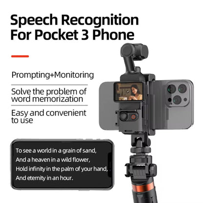 Soporte de expansión para soporte de teléfono con 3 puertos de zapata fría para DJI Osmo Pocket 3 (negro) — imagen 6