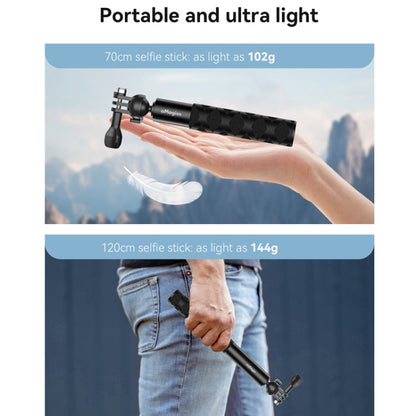 AMagisn - Palo de selfie con articulación esférica de 3 garras de 120 cm, varilla de extensión para cámara deportiva, GoPro……