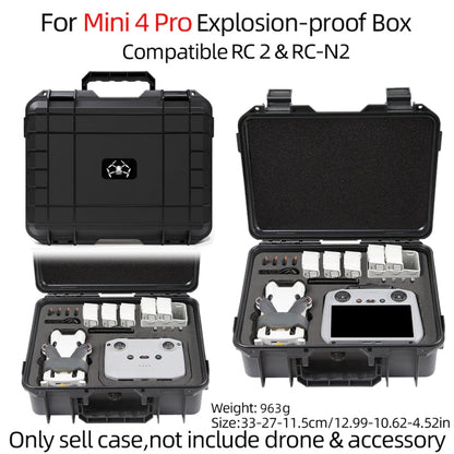 Estuche a prueba de explosiones para dron /, compatible con RC y RC 2, RC-N1 y RC-N2 para DJI Mini 4 Pro / Mini 3 Pro (negro…