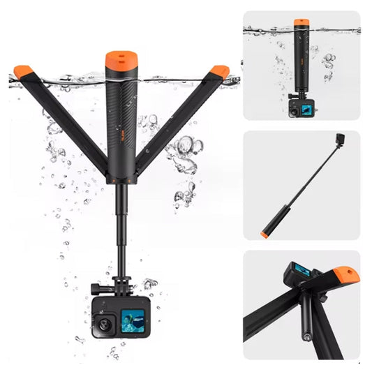Trípode retráctil para selfies con barra de flotabilidad subacuática de 61 cm de TELESIN para cámara de acción GoPro Insta36…