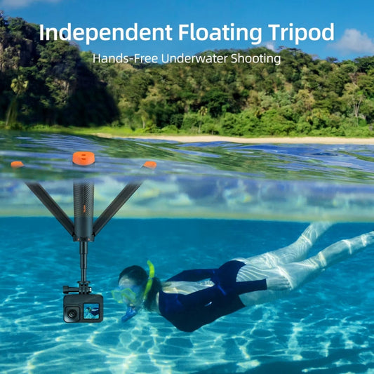 Trípode retráctil para selfies con barra de flotabilidad subacuática de 61 cm de TELESIN para cámara de acción GoPro Insta36…