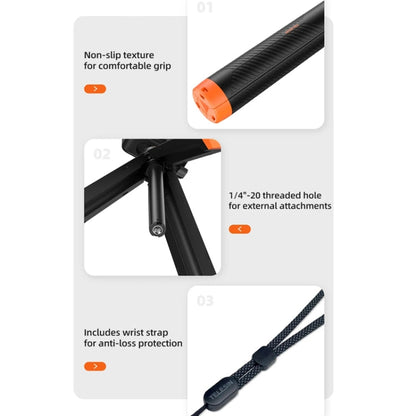 Trípode retráctil para selfies con barra de flotabilidad subacuática de 61 cm de TELESIN para cámara de acción GoPro Insta36…