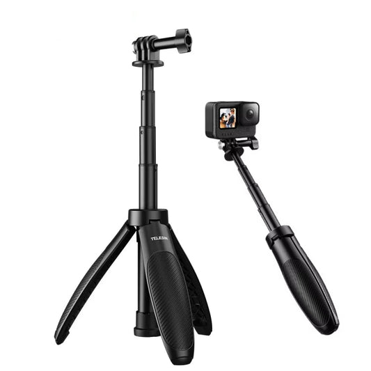 Trípode Mini para selfies TELESIN de liberación rápida, soporte ajustable de 15 a 40 cm para cámara deportiva para DJI Mini