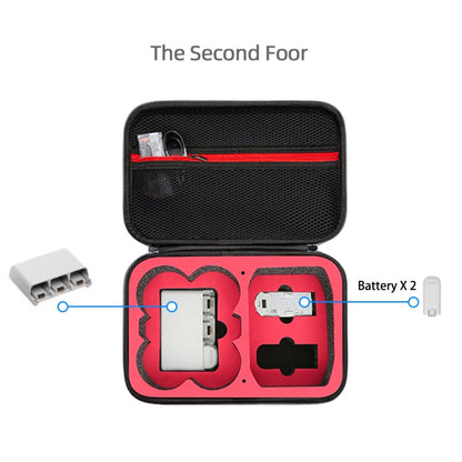 Estuche de transporte y caja protectora para DJI Neo (gris + interior rojo) — imagen 4