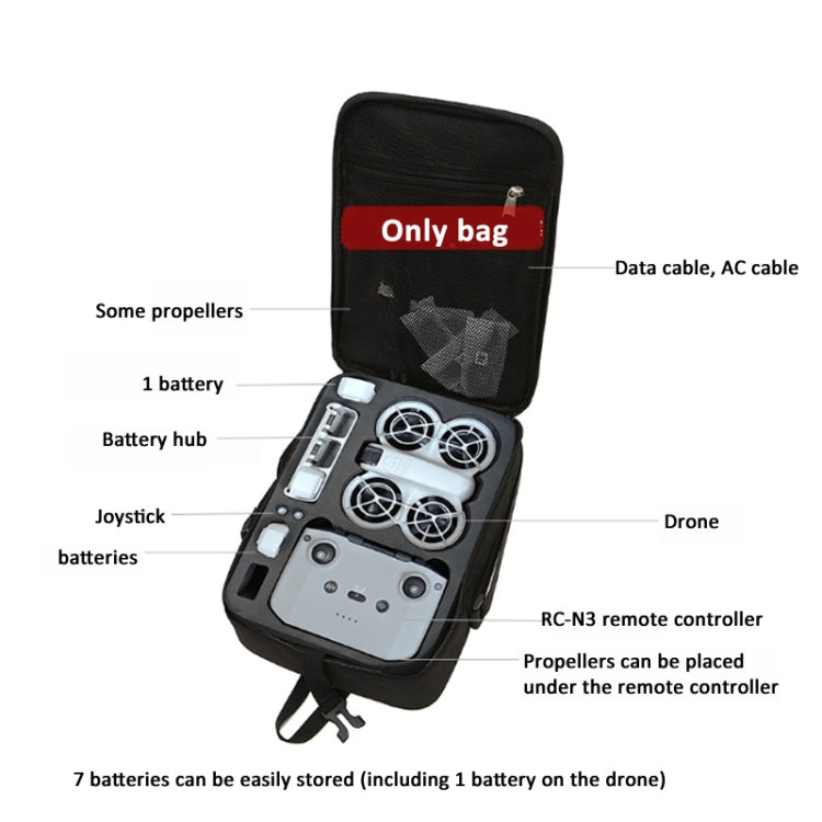 Bolsa de almacenamiento BKANO, bolso de hombro portátil con 2 bolsillos delanteros para DJI Neo — imagen 4