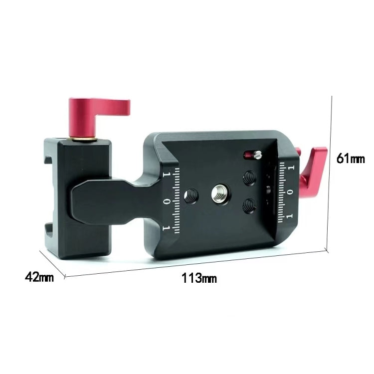 Placa Accesorios de montaje de estabilizadora de disparo vertical para DJI RS 3 Pro (gris) — imagen 3