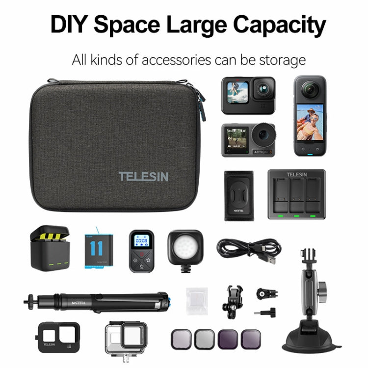 Bolsa de almacenamiento para accesorios de cámara deportiva TELESIN para GoPro HERO / Action / Insta360, etc — imagen 3