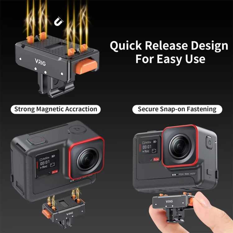 Base Adaptador de liberación rápida magnético VRIG para Insta360 Ace / Ace Pro, especificación: — imagen 6