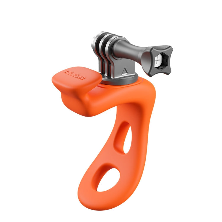 Soporte flexible ajustable de silicona para cámara de acción TELESIN para GoPro HERO / Insta360 / Action Camera (naranja)