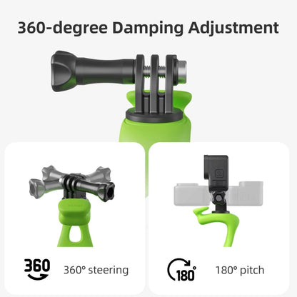 Soporte flexible ajustable de silicona para cámara de acción TELESIN para GoPro HERO / Insta360 / Action Camera (naranja) —…