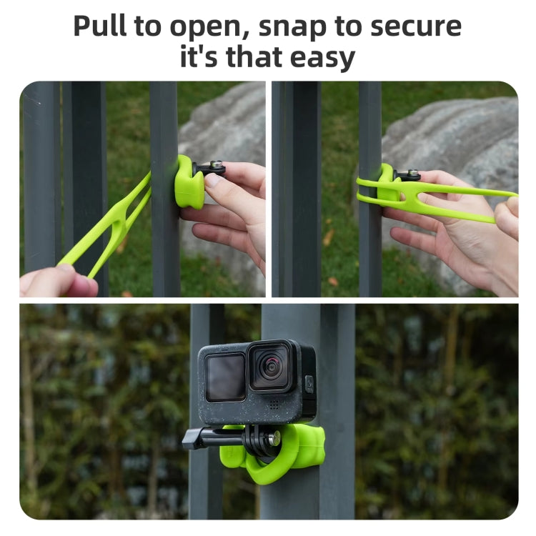 Soporte flexible ajustable de silicona para cámara de acción TELESIN para GoPro HERO / Insta360 / Action Camera (verde) — im…