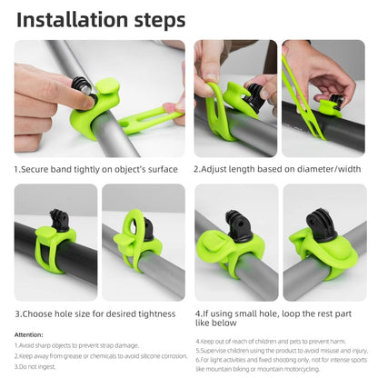 Soporte flexible ajustable de silicona para cámara de acción TELESIN para GoPro HERO / Insta360 / Action Camera (negro) — im…