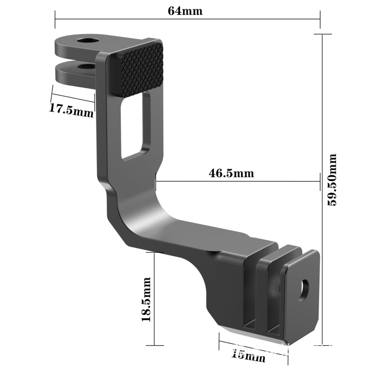 Soporte de brazo de centrado de disparo vertical Universal para cámara de acción, especificación: solo soporte para DJI Osmo…