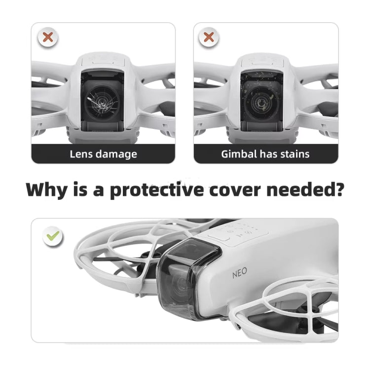 Cubierta protectora de lente para cámara Tapa de lente a prueba de polvo para cardán para DJI Neo — imagen 3