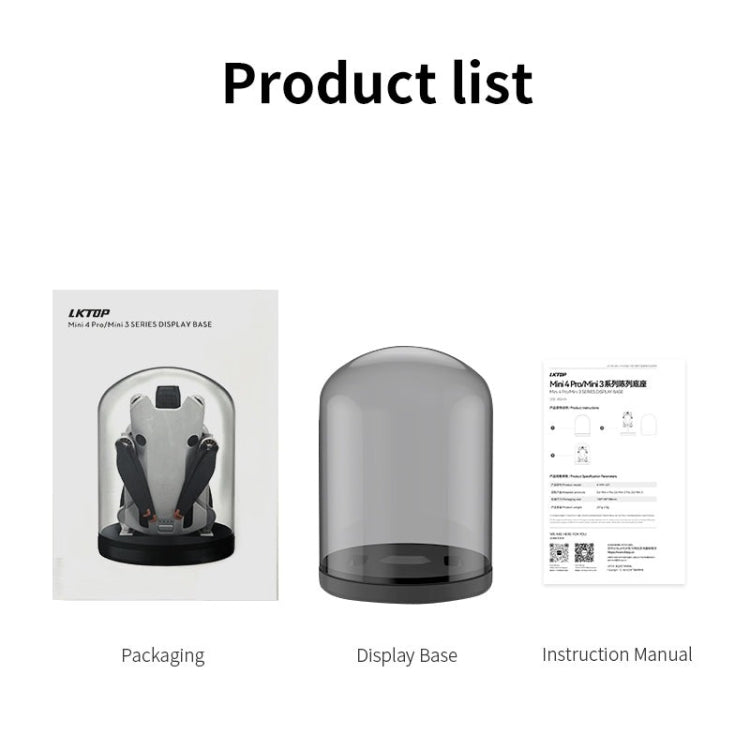 Base de pantalla a prueba de polvo LKTOP para DJI Mini 4 Pro (negro) — imagen 9