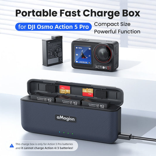Batería Compartimento de almacenamiento para cargador de aMagisn para DJI Osmo Action 5 — imagen 2