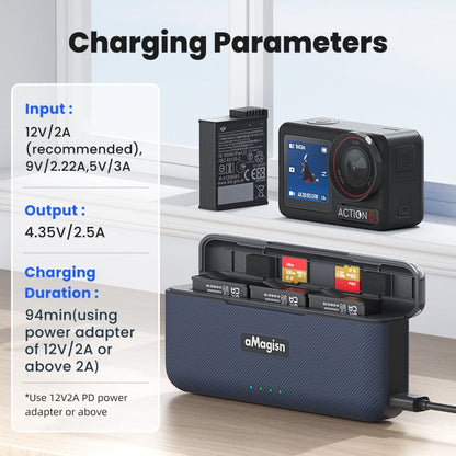 Batería Compartimento de almacenamiento para cargador de aMagisn para DJI Osmo Action 5 — imagen 11