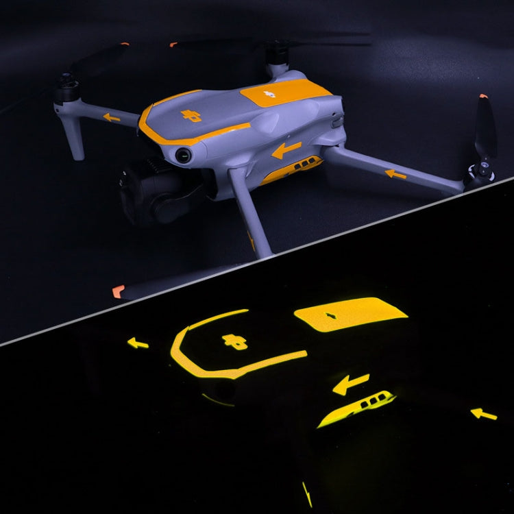 Pegatinas luminosas, película luminosa nocturna para DJI Air 3S (naranja y amarillo)