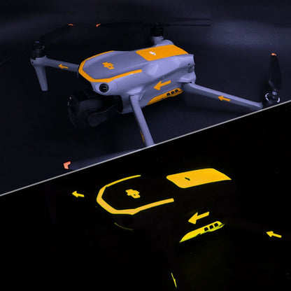 Pegatinas luminosas, película luminosa nocturna para DJI Air 3S (naranja y amarillo)