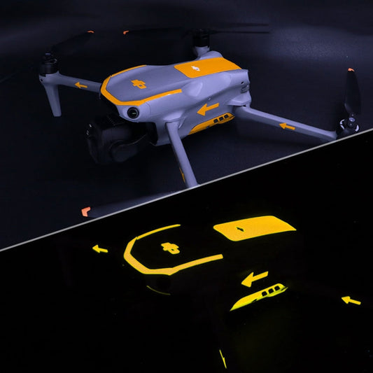 Pegatinas luminosas, película luminosa nocturna para DJI Air 3S (naranja y amarillo)