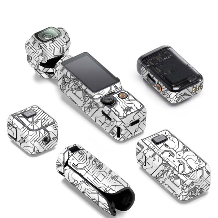 Pegatinas para cámara Pocket 3, mica protectora antiarañazos y no adhesiva (circuito blanco)