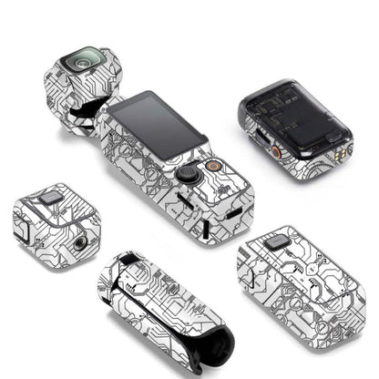 Pegatinas para cámara Pocket 3, mica protectora antiarañazos y no adhesiva (circuito blanco)