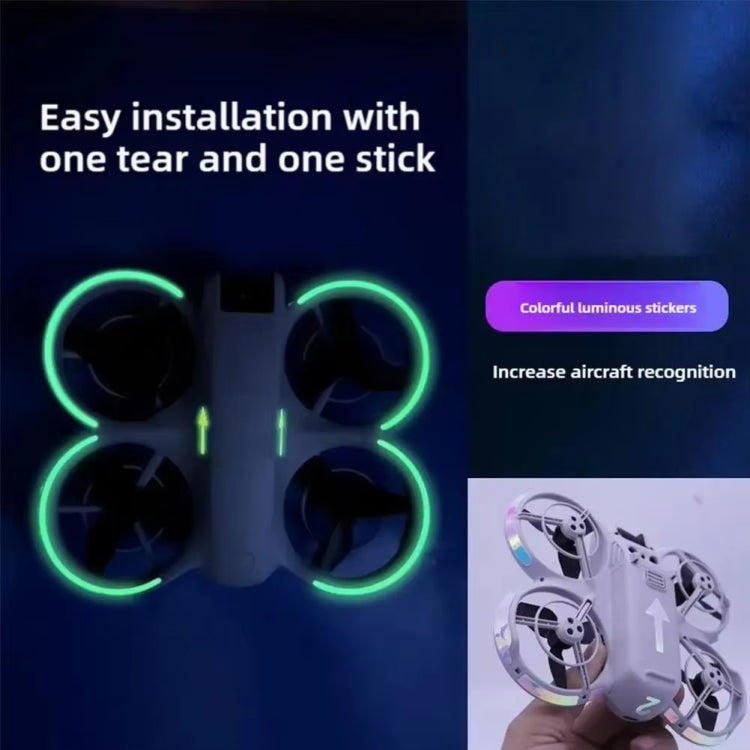 Pegatinas luminosas, película brillante nocturna para DJI Neo (verde hierba) — imagen 4