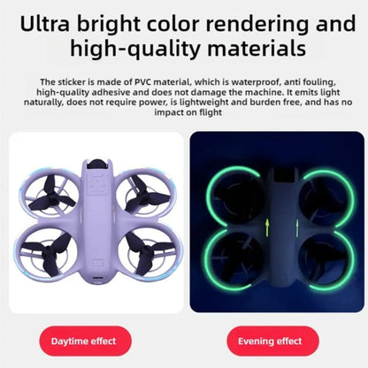 Pegatinas luminosas, película brillante nocturna para DJI Neo (verde hierba) — imagen 8