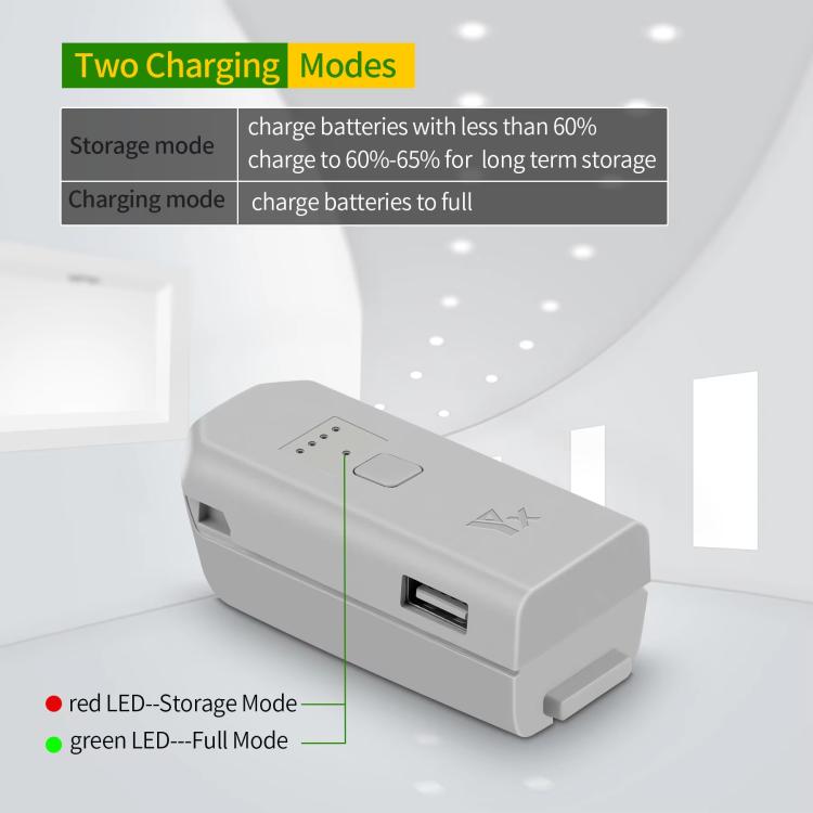 Batería Cargador de para dron YX con puerto USB-C/Tipo-C, administrador de batería para DJI Neo (gris) — imagen 3