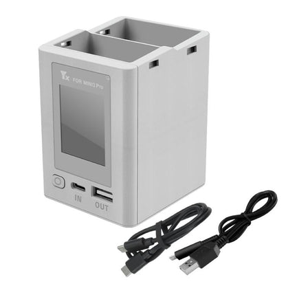 Batería de doble Cargador de vía con pantalla a color y sin enchufe para DJI Mini 4 Pro / Mini 3 Pro para DJI DJI Mini 4 Pro…