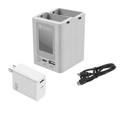 Batería de doble Cargador de vía con pantalla a color y enchufe estadounidense de 65 W para DJI Mini 4 Pro / Mini 3 Pro para…